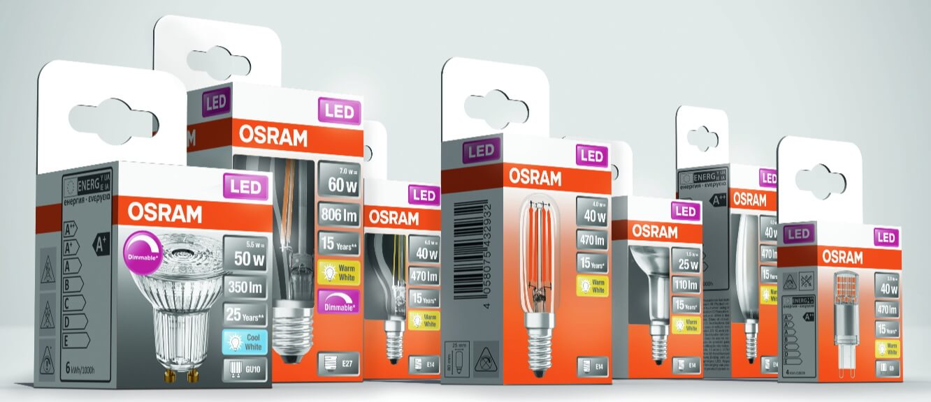 Neue OSRAM LED Lampen in kunststofffreier Verpackung