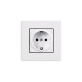 Gunsan Presa Satellitare Visage + Moderna: Modulo SAT, Presa TV E Spina F Integrate. Colore Bianco.