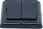 Preview: Shelly BLU Wall Switch 4 ZB, DK Format - Zigbee Wandschalter, Grau