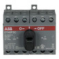 Preview: ABB OT40F3C Lastumschalter 3-polig 40A m. schwarzem Knebelgriff I-0-II