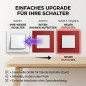 Preview: SOIXX Aufsteckrahmen für Lichtschalter Schneider Electric Asfora Rot Modernes Design ohne Demontage