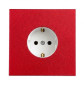 Preview: SOIXX Aufsteckrahmen für Steckdosen Schneider Electric Asfora Rot Modernes Design ohne Demontage
