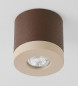 Preview: Bioledex PIKKO Deckenleuchte GU10 Aufbau 100mm Deckenspot Schoko /Beige Anschrauben oder Kleben