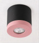 Preview: Bioledex PIKKO Deckenleuchte GU10 Aufbau 100mm Deckenspot Schwarz /Pink Anschrauben oder Kleben