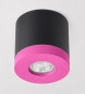 Preview: Bioledex PIKKO Deckenleuchte GU10 Aufbau 100mm Deckenspot Schwarz /Rosa Anschrauben oder Kleben