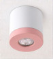 Preview: Bioledex PIKKO Deckenleuchte GU10 Aufbau 100mm Deckenspot Weiß /Pink Anschrauben oder Kleben