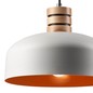 Preview: Bioledex Design Pendelleuchte 30cm E27 weiß-orange Metall, Holz