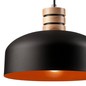 Preview: Bioledex Pendelleuchte 2-Farben-Design 30cm E27 schwarz-orange Metall, Holz