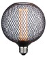 Preview: Bioledex Z610-432 Pendelleuchte Metall Schwarz schwenkbar + LIMA LED Lampe E27 G125 4W 140lm amber metallgitter