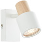 Preview: Brilliant Pini Wandspot GU10 Weiß Holz Hell FSC® 10145/75