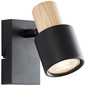 Preview: Brilliant Pini Wandspot GU10 Schwarz Holz FSC® 10145/76