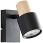 Preview: Brilliant Pini Wandspot GU10 Schwarz Holz FSC® 10145/76