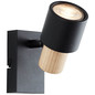 Preview: Brilliant Pini Wandspot GU10 Schwarz Holz FSC® 10145/76
