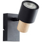 Preview: Brilliant Pini Wandspot GU10 Schwarz Holz FSC® 10145/76