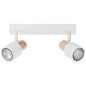 Preview: Brilliant Pini Spotbalken, 2-flammig GU10 Weiß Holz Hell FSC® 10146/75
