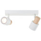 Preview: Brilliant Pini Spotbalken, 2-flammig GU10 Weiß Holz Hell FSC® 10146/75