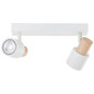 Preview: Brilliant Pini Spotbalken, 2-flammig GU10 Weiß Holz Hell FSC® 10146/75