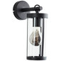 Preview: Brilliant Sidney Außenwandleuchte E27 IP44 Schwarz Transparent 44290/06