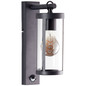 Preview: Brilliant Sidney Außenwandleuchte mit Bewegungsmelder E27 IP44 Schwarz Transparent Bewegungsmelder 44291/06