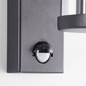Preview: Brilliant Sidney Außenwandleuchte mit Bewegungsmelder E27 IP44 Schwarz Transparent Bewegungsmelder 44291/06