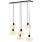 Preview: Brilliant Casto Pendelleuchte 5-flammig E27 Schwarz Bernstein 60110/20