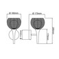 Preview: Brilliant Relax Wandleuchte mit Schalter G9 Bronze Chrom 61111/53
