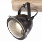 Preview: Brilliant Carmen Wood Spotbalken, 3-flammig GU10 Burned Steel Holz FSC® 72030/84