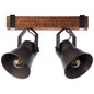 Preview: Brilliant Plow Spotbalken, 2-flammig E27 Schwarz Stahl FSC® 82129/46