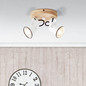 Preview: Brilliant Seed Spotrondell, 2-flammig GU10 Weiß Holz Hell FSC® 82224/05