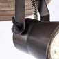 Preview: Brilliant Seed Spotrondell, 2-flammig GU10 Schwarz Stahl Holz Hell FSC® 82224/46