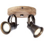 Preview: Brilliant Seed Spotrondell, 2-flammig GU10 Schwarz Stahl Holz Hell FSC® 82224/46