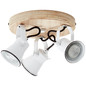 Preview: Brilliant Seed Spotrondell, 3-flammig GU10 Weiß Holz Hell FSC® 82234/05