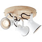 Preview: Brilliant Seed Spotrondell, 3-flammig GU10 Weiß Holz Hell FSC® 82234/05