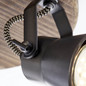 Preview: Brilliant Seed Spotrondell, 3-flammig GU10 Schwarz Stahl Holz Hell FSC® 82234/46