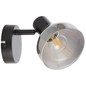 Preview: Brilliant Reflekt Wandspot E14 Schwarz Matt Rauchglas 82710/06