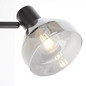 Preview: Brilliant Reflekt Wandspot E14 Schwarz Matt Rauchglas 82710/06