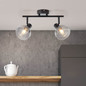 Preview: Brilliant Reflekt Spotrohr, 2-flammig E14 Schwarz Matt Rauchglas 82713/06