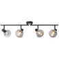 Preview: Brilliant Reflekt Spotrohr, 4-flammig, drehbar E14 Schwarz Matt Rauchglas 82732/06