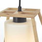 Preview: Brilliant Giseh Pendelleuchte 24x24cm E27 Natur Schwarz 92844/09