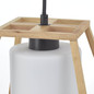 Preview: Brilliant Giseh Pendelleuchte 24x24cm E27 Natur Schwarz 92844/09