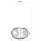 Preview: Brilliant Enca Pendelleuchte 40cm E27 Natur Schwarz 92860/09