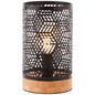 Preview: Brilliant Santy Tischleuchte E14 Schwarz Natur 93088/76