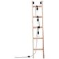 Preview: Brilliant Ladder Standleuchte, 3-flammig E27 Schwarz Holz FSC 93152/76