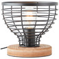 Preview: Brilliant Avia Tischleuchte 20cm E27 Schwarz Holz FSC® 93153/76