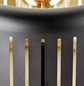 Preview: Brilliant Tyas Tischleuchte 27cm E27 Schwarz Gold 94520/86