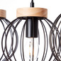 Preview: Brilliant Sorana Pendelleuchte, 3-flammig E27 Schwarz Holz FSC® 99236/76