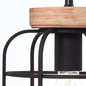 Preview: Brilliant Gwen Pendelleuchte, 3-flammig (Balken) E27 Antik Holz Schwarz Korund FSC® 99256/66