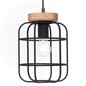 Preview: Brilliant Gwen Pendelleuchte, 3-flammig (Balken) E27 Antik Holz Schwarz Korund FSC® 99256/66
