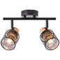 Preview: Brilliant Santy Spotrohr, 2-flammig E14 Schwarz Natur 99397/76