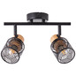 Preview: Brilliant Santy Spotrohr, 2-flammig E14 Schwarz Natur 99397/76